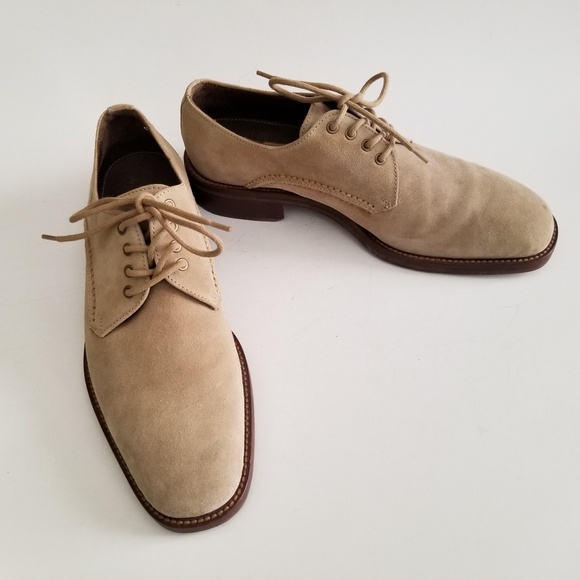 tan suede oxfords
